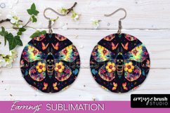 Neon Halloween Earrings - Spooky Round Earring Sublimation Product Image 1