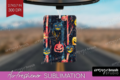 Neon Halloween Air Freshener PNG - Spooky PNG Sublimation Product Image 1