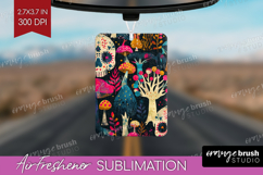 Neon Halloween Air Freshener PNG - Spooky PNG Sublimation Product Image 1
