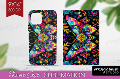 Neon Halloween Phone Case PNG - Spooky Case PNG Sublimation Product Image 1