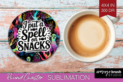 Sarcastic Quote Round Coaster - Halloween Coaster PNG Product Image 1