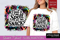 Sarcastic Quote Square Tshirt Background - Halloween PNG Product Image 1