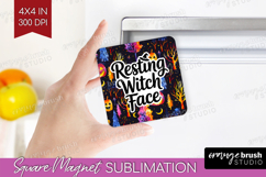 Sarcastic Quote Magnet Sublimation - Halloween Square Magnet Product Image 1
