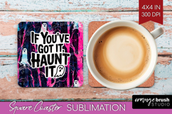 Sarcastic Quote Square Coaster - Halloween Coaster PNG Product Image 1