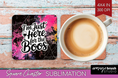 Sarcastic Quote Square Coaster - Halloween Coaster PNG Product Image 1