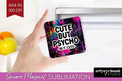 Sarcastic Quote Magnet Sublimation - Halloween Square Magnet Product Image 1