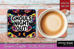 Sarcastic Quote Square Coaster - Halloween Coaster PNG Product Image 1