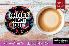 Sarcastic Quote Round Coaster - Halloween Coaster PNG Product Image 1