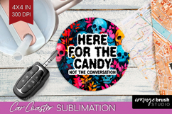 Sarcastic Quote Car Coaster - Halloween Coaster PNG Product Image 1