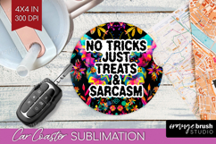 Sarcastic Quote Car Coaster - Halloween Coaster PNG Product Image 1