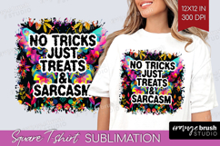 Sarcastic Quote Square Tshirt Background - Halloween PNG Product Image 1