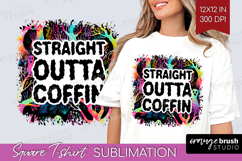 Sarcastic Quote Square Tshirt Background - Halloween PNG Product Image 1