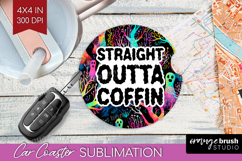 Sarcastic Quote Car Coaster - Halloween Coaster PNG Product Image 1