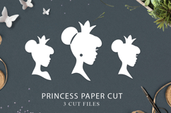 Paper cut princess / Princess paper cutting svg Product Image 1