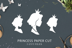 Paper cut princess / Princess paper cutting svg Product Image 1