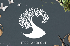 Tree heart SVG / Tree love paper cut / family tree Product Image 1