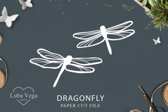 Dragonfly silhouette svg / Dragonfly paper cut Product Image 1