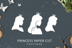 Paper cut princess / Princess paper cutting svg Product Image 1