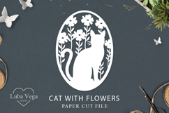 Frame cat lover/ Cat lover monogram SVG Product Image 1
