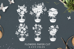 Bundle paper cut flowers / Bundle Flowers SVG File Product Image 1