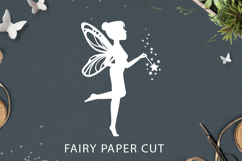 Fairy with the stars paper cut / fairy paper cut Product Image 1