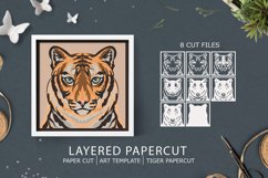 Tiger layered paper cut|SVG paper cut design Product Image 1