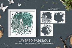 3D paper / Floral Butterfly Papercut / Butterfly paper cut Product Image 1