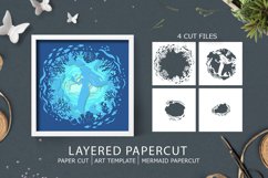 Paper cut| Mermaid Layered Paper Cut | Sea papercut Product Image 1