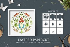 Gnome 3D Layered Paper Cut | Gnome paper cut Product Image 1