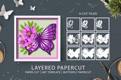 3D paper / Floral Butterfly Papercut / Butterfly paper cut Product Image 1
