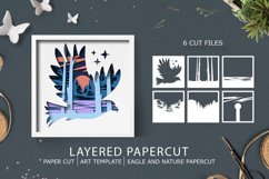 Eagle and nature layered paper cut| Eagle layered papercut Product Image 1