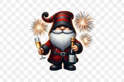 Happy New Year Gnome Sublimation Clipart Product Image 3