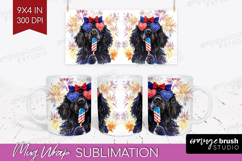 Newfoundland Dog Mug Wrap 4th Of July Mug PNG Sublimation Product Image 1
