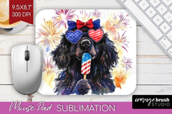Newfoundland Dog Mouse Pad Sublimation 4th Of July Mousepad Product Image 1