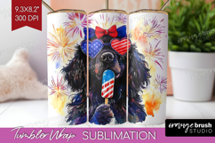 Newfoundland Dog Tumbler Wrap 4th Of July Tumbler PNG Product Image 1