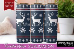 Nordic Christmas Tumbler Wrap - Winter Tumbler PNG Product Image 1
