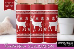 Nordic Christmas Tumbler Wrap - Winter Tumbler PNG Product Image 1