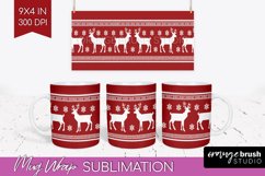 Nordic Christmas Mug Wrap - Winter 15 oz Mug Sublimation Product Image 1