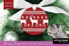 Nordic Christmas Ornament PNG - Winter Pattern Sublimation Product Image 1