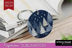 Nordic Christmas Keychain PNG - Winter Keychain Sublimation Product Image 1