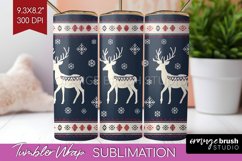 Nordic Christmas Tumbler Wrap - Winter Tumbler PNG Product Image 1