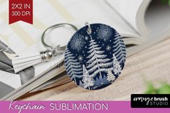 Nordic Christmas Keychain PNG - Winter Keychain Sublimation Product Image 1