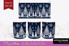 Nordic Christmas Mug Wrap - Winter 15 oz Mug Sublimation Product Image 1