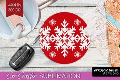Nordic Christmas Car Coaster - Winter Coaster Sublimatoin Product Image 1