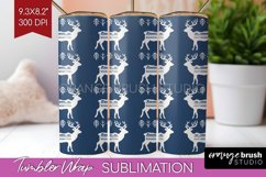 Nordic Christmas Tumbler Wrap - Winter Tumbler PNG Product Image 1