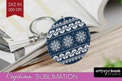 Nordic Christmas Keychain PNG - Winter Keychain Sublimation Product Image 1