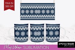 Nordic Christmas Mug Wrap - Winter 15 oz Mug Sublimation Product Image 1