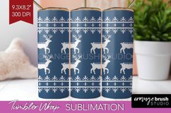 Nordic Christmas Tumbler Wrap - Winter Tumbler PNG Product Image 1