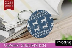Nordic Christmas Keychain PNG - Winter Keychain Sublimation Product Image 1