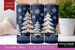 Nordic Christmas Tumbler Wrap - Winter Tumbler PNG Product Image 1